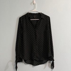 Worthington Black Polka Dot Blouse